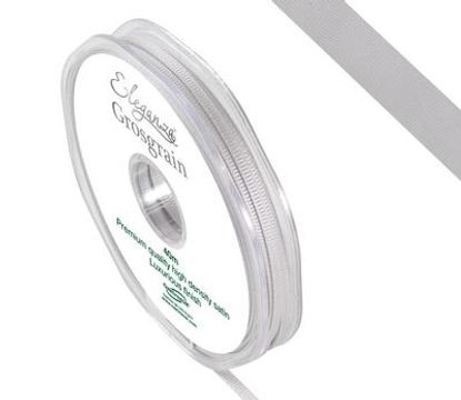 Eleganza Premium Grosgrain Ribbon 3mm x 40m Silver No.24 - Ribbons